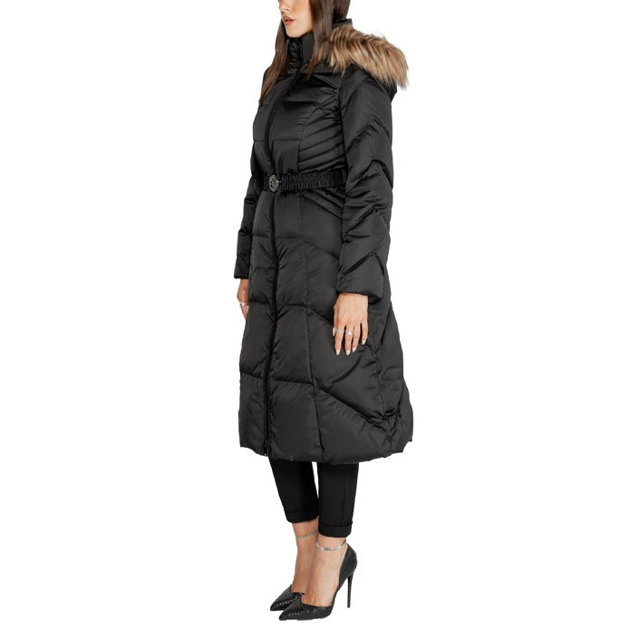 Guess Minimalist Faux Fur Lined Hood Super Longline Jacket