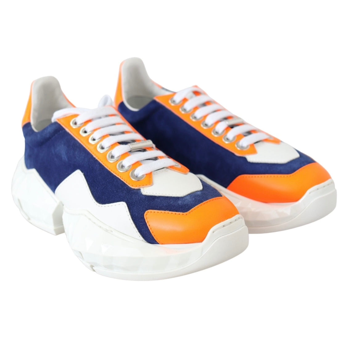 Jimmy Choo Colorblock Chunky Sole Leather Sneakers