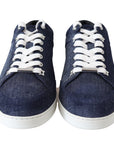 Jimmy Choo Miami Denim Low Top Sneakers