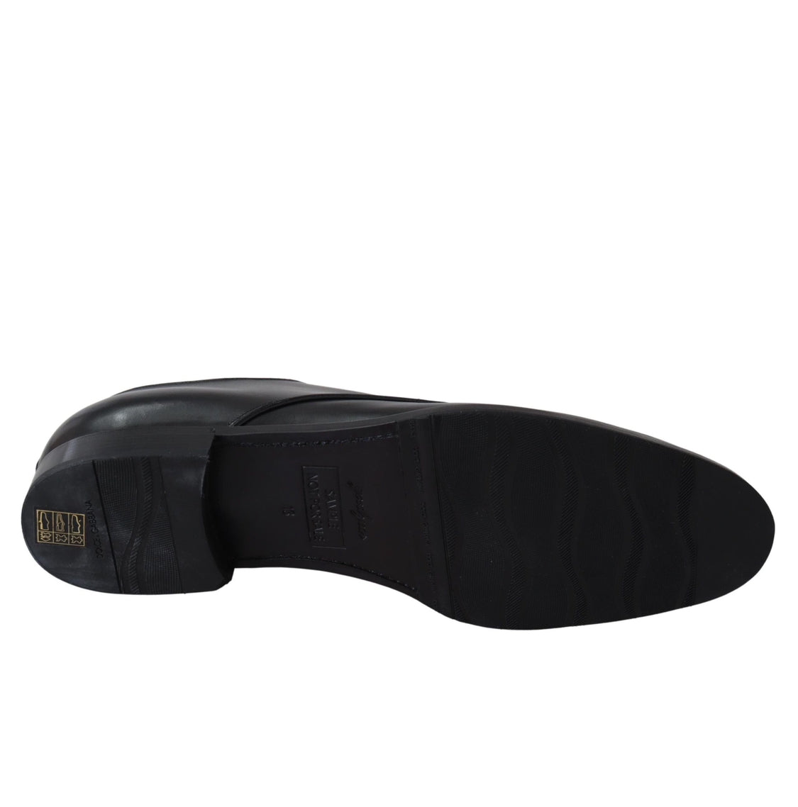 Dolce & Gabbana Black Leather Sartoria Handcrafted Derby Lace-Up Shoes