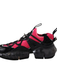 Jimmy Choo Electric Red & Black Leather Low Top Sneakers