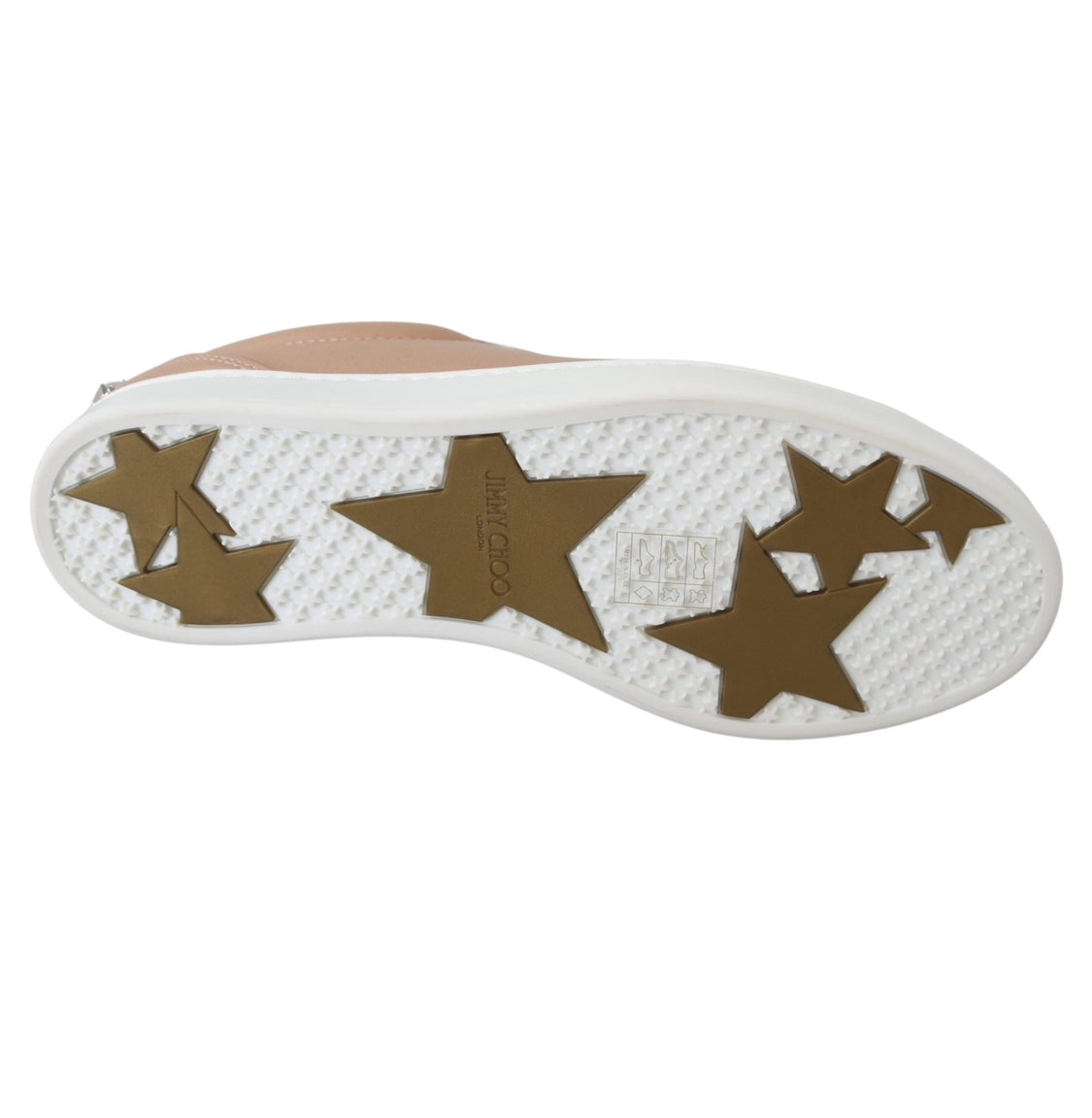 Jimmy Choo Powder Pink Leather Low Top Lace-Up Sneakers