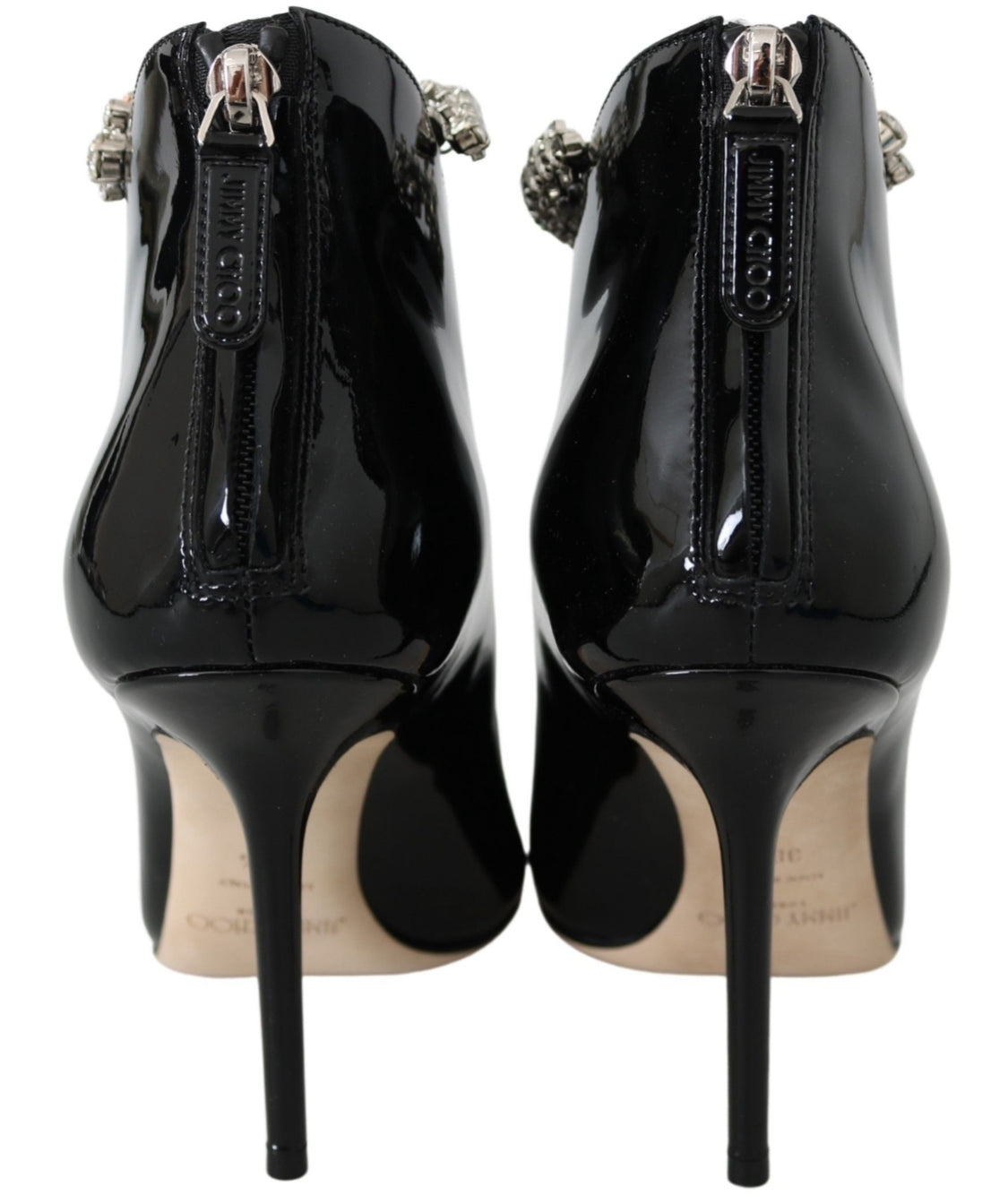 Jimmy Choo Blaize 100 Black Patent Leather Heeled Boots