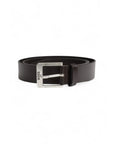 Boss Logo Genuine Leather Belt With Square Buckle - 2 Shades