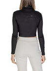 Calvin Klein Jeans Logo Black Turtleneck Cropped Long Sleeve Top