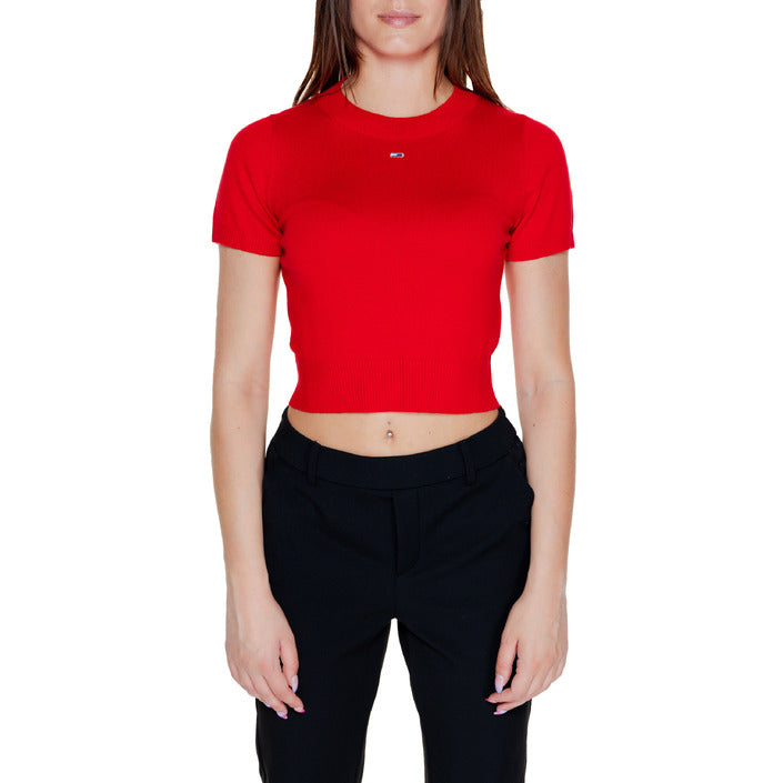 Tommy Hilfiger Jeans Logo Organic Cotton-Blend Knit Crop Top