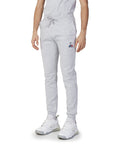 Le Coq Sportif Logo Cotton-Blend Athleisure Regular-Slim Joggers - Light Grey Marle
