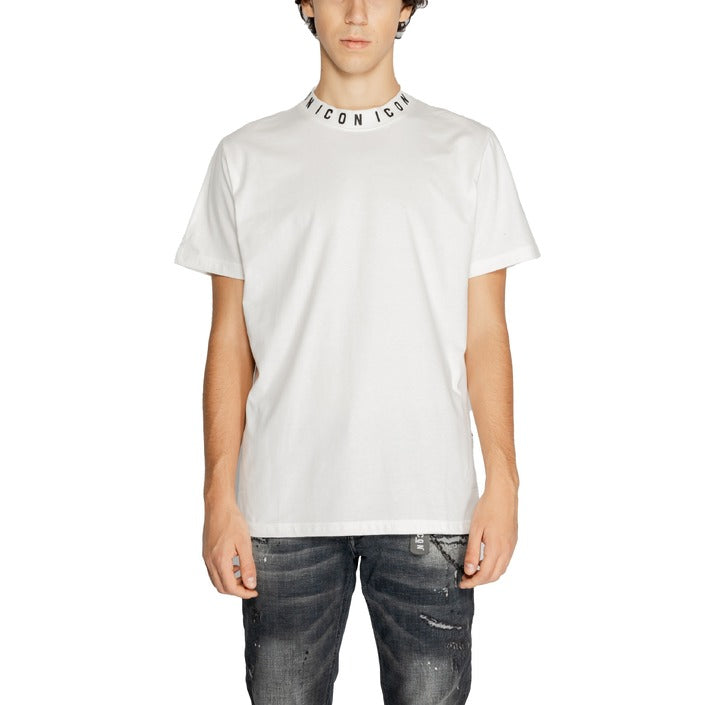 Icon Logo Collar 100% Cotton T-Shirt - white