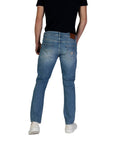 Guess Logo Light Wash Straight Leg Fit Jeans