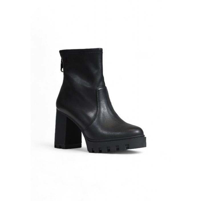 Calvin Klein Minimalist All Black Vegan Leather High Heel Boots