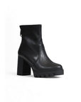 Calvin Klein Minimalist All Black Vegan Leather High Heel Boots