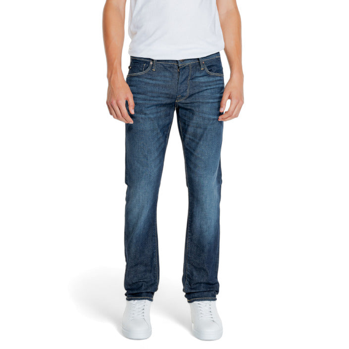 Jack & Jones Logo Straight Leg Fit Dark Wash Jeans