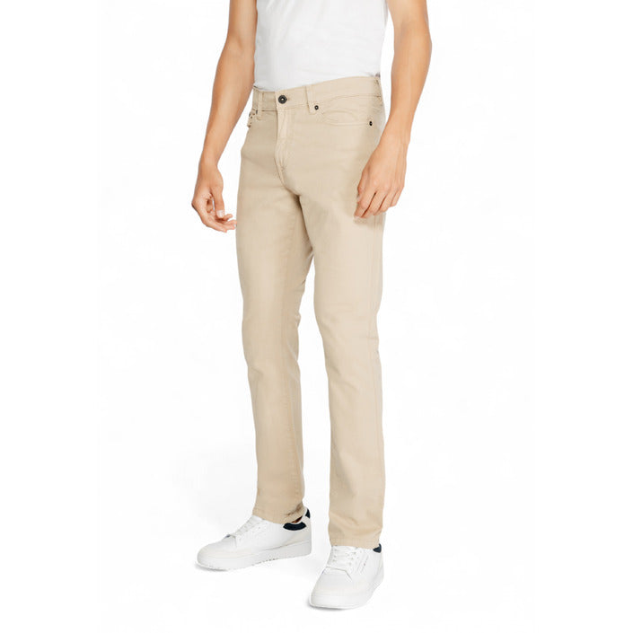 Gas Logo Beige Color Chinos Straight Leg Fit