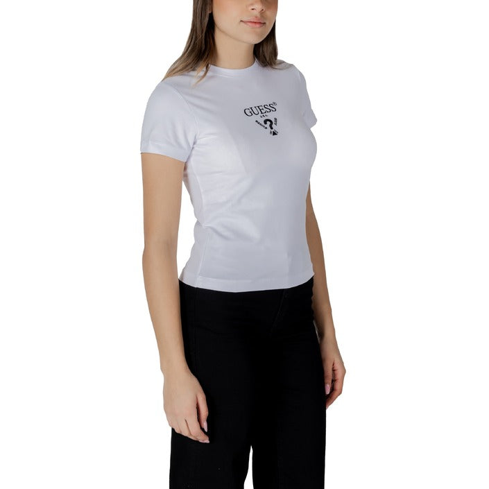 Guess Active Logo Athleisure Cotton Fitted Crewneck Tee