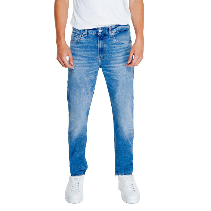 Calvin Klein Jeans Logo Light Wash Straight Leg Fit Jeans