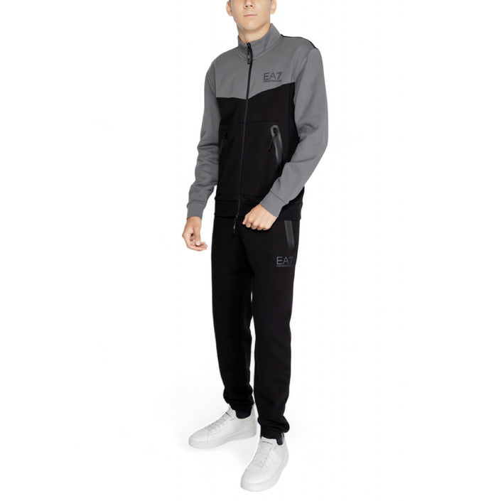 EA7 By Emporio Armani Logo Athleisure Cotton-Rich Performance Tracksuit