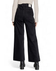 Only Logo High Waist Wide Leg Fit Baggy Black Denim Cargo Jeans