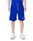 Icon Men Pure Cotton Athleisure Shorts - blue
