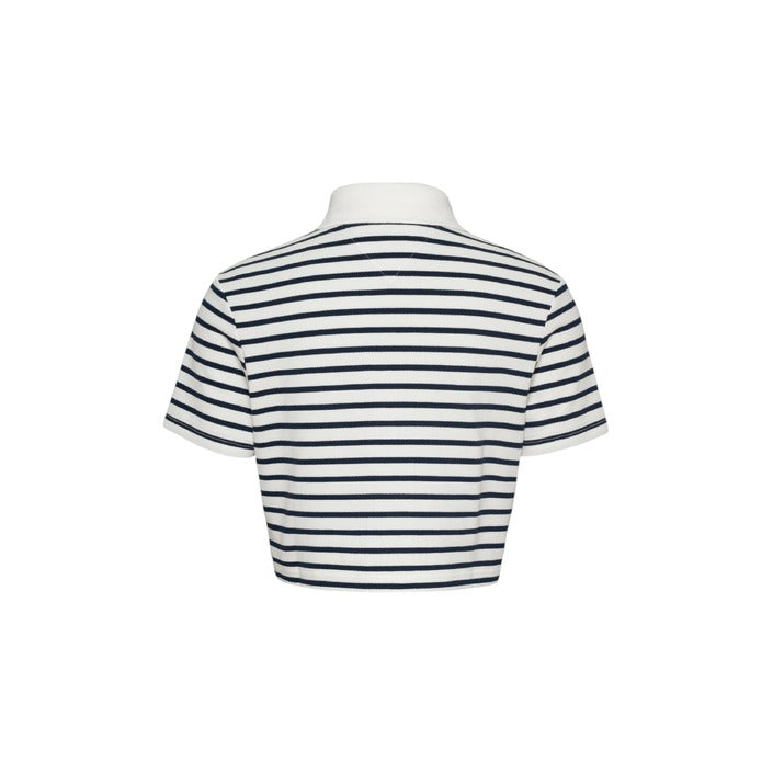 Tommy Hilfiger Jeans Logo Stripe Short Sleeve Crop Top Organic Cotton