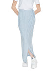 Vero Moda Linen Wrap Maxi Skirt Striped