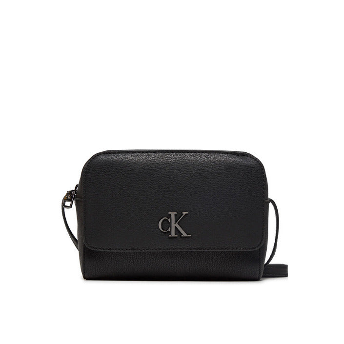 Calvin Klein Jeans Logo Vegan Leather Crossbody Bag - Black