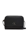 Calvin Klein Jeans Logo Vegan Leather Crossbody Bag - Black