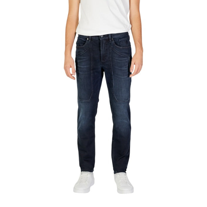 Jeckerson Logo Dark Wash Straight Leg Jeans