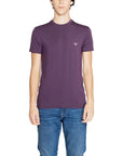 Emporio Armani Logo Athleisure Crewneck T-Shirt - purple