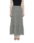 JDY Tiered Maxi Skirt - Khaki Green