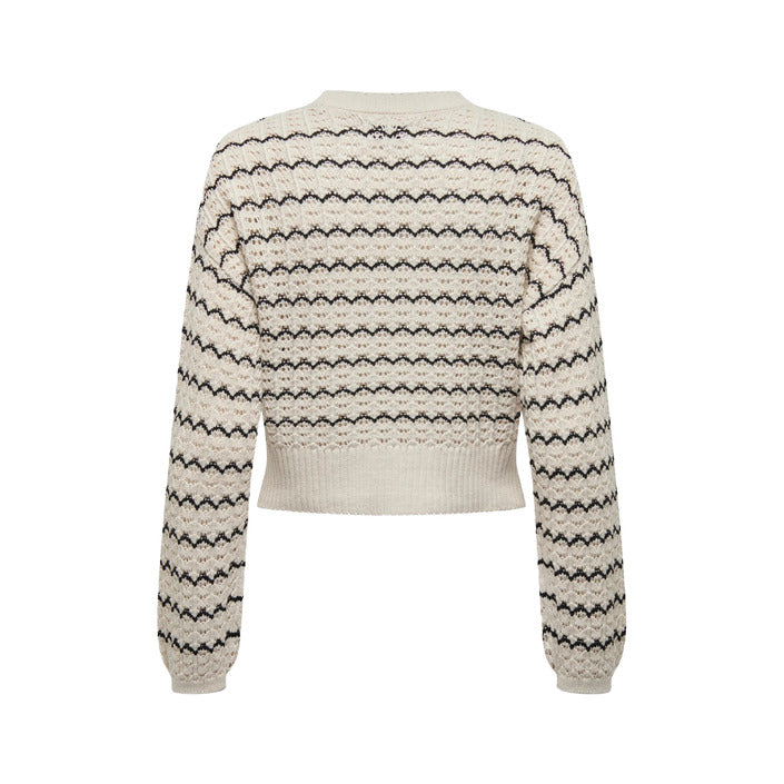Only Crewneck Knitted Sweater - beige