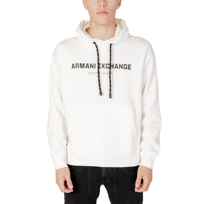 Armani Exchange Logo Cotton-Rich Hooded Pullover