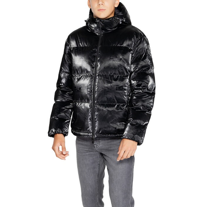 EA7 By Emporio Armani Logo Puffer Hooded Jacket