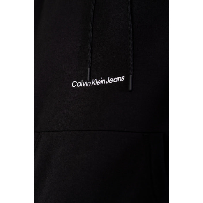 Calvin Klein Jeans Logo Cotton-Blend Athleisure Hooded Pullover