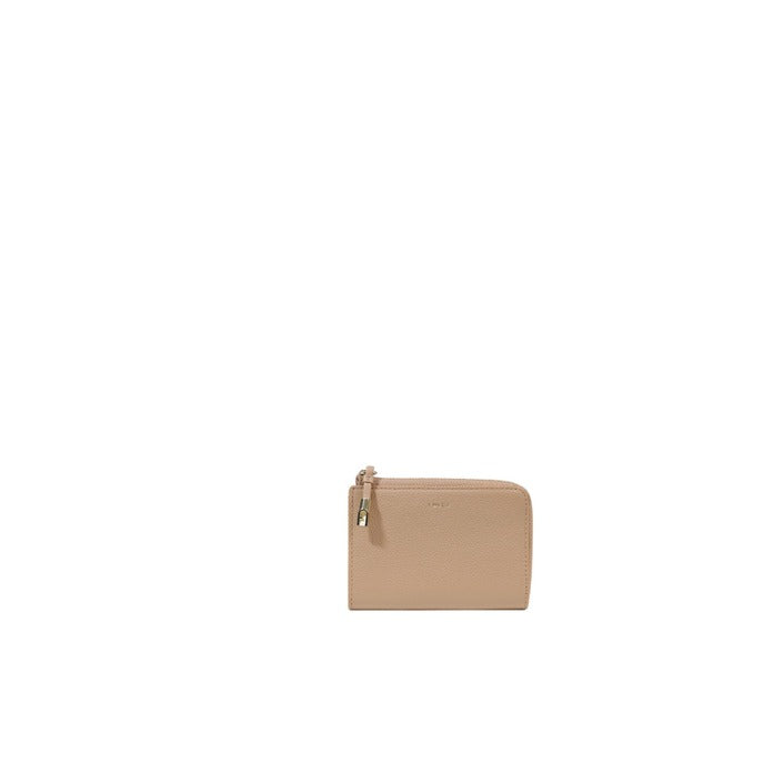 Furla Logo Genuine Leather Slim Clutch Purse