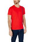 Emporio Armani Logo Pure Cotton T-Shirt - Red