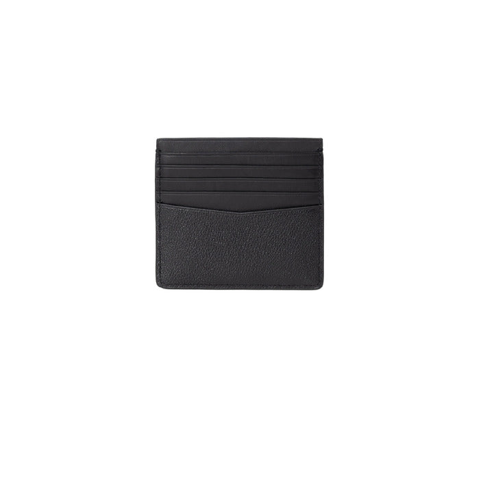 Calvin Klein Logo Genuine Leather Black Slim Cardholder Wallet