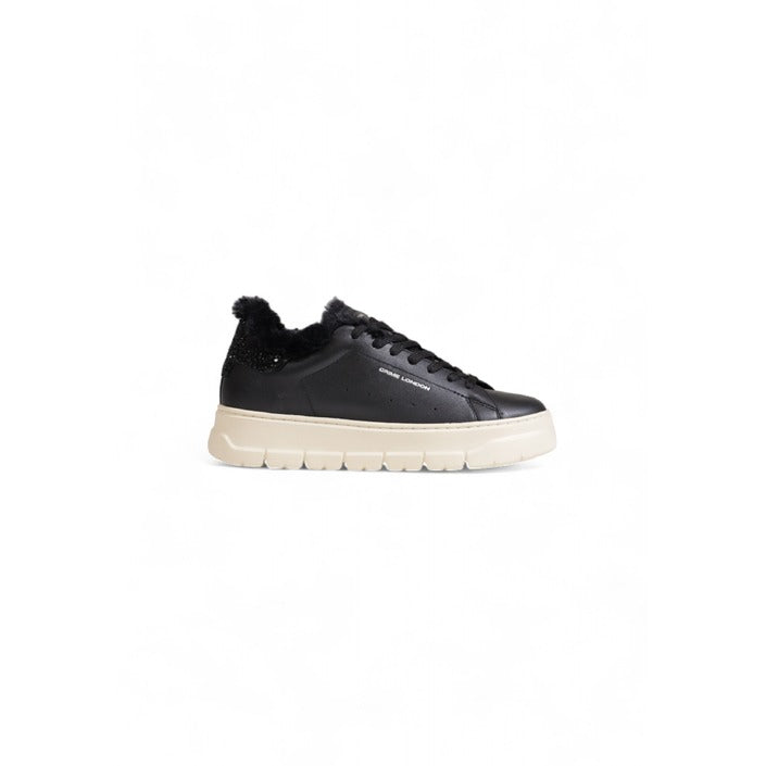 Crime London Logo Genuine Leather Chunky Sole Sneakers