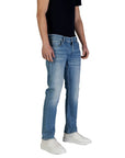 Guess Logo Light Wash Straight Leg Fit Jeans