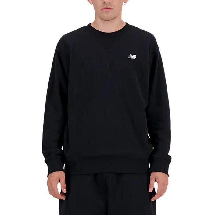 New Balance Logo Athleisure Cotton-Blend Sweatshirt - Black