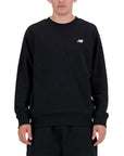 New Balance Logo Athleisure Cotton-Blend Sweatshirt - Black