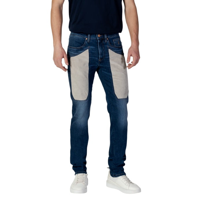 Jeckerson Logo Reverse Pocket Medium Wash Skinny Jeans