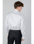 Calvin Klein Minimalist Geometric Cotton-Rich Collar Shirt