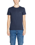 Emporio Armani Logo Athleisure Cotton-Rich T-Shirt - blue