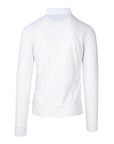 Armani Exchange Logo Cotton-Rich Long Sleeve Polo Shirt White