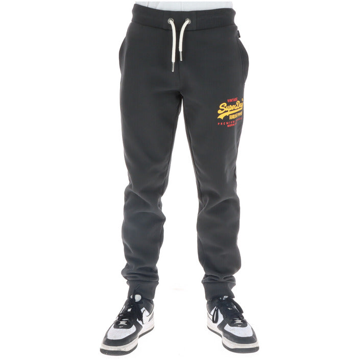 Superdry Logo Cotton-Blend Athleisure Joggers - charcoal