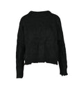 Kontatto Minimalist Mohair-Yarn Knit Sweater - Black