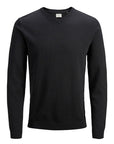 Jack & Jones Minimalist 100% Cotton Sweater - black