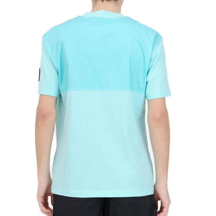 Calvin Klein Jeans Logo 100% Cotton T-Shirt With Pocket - light blue