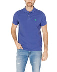 U.S. Polo Assn. Logo Pure Cotton Polo Shirt - Blue