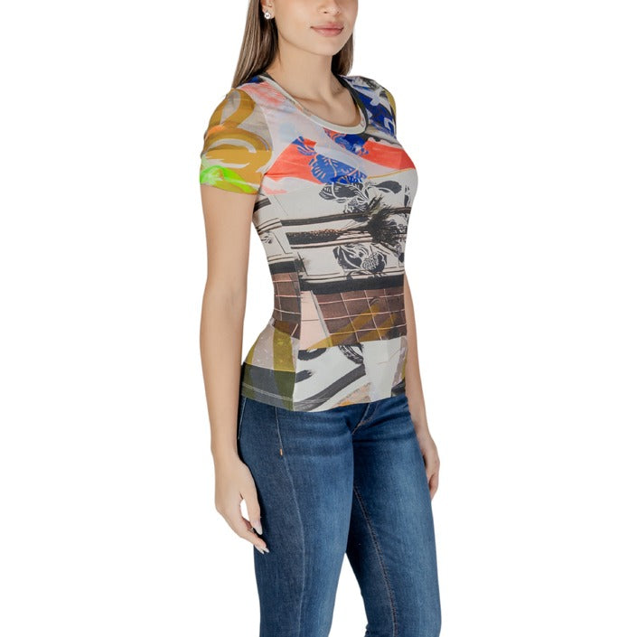 Desigual Abstract Art Short Sleeve Top